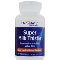 Поддержка печени, Super Milk Thistle, Enzymatic Therapy (Nature's Way), 120 капсул - фото