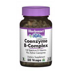 Коэнзим В-Комплекса, Bluebonnet Nutrition, 50 гелевых капсул - фото