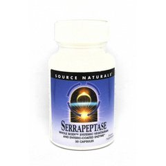 Серрапептаза, Source Naturals, 30 гелевых капсул - фото