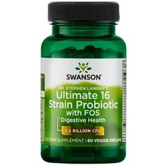 Пробиотики, Probiotics Dr, Langer's Ultimate 16 Strain, Swanson, 3 млрд, КОЕ, 60 вегетарианских капсул - фото