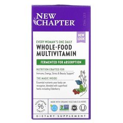 Мультивитамины для женщин, One Daily Multi, New Chapter, 1 в день, 96 таблеток - фото