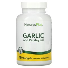 Часник і петрушка (масло), Garlic and Parsley Oil, Nature's Plus, 180 гелевих капсул - фото