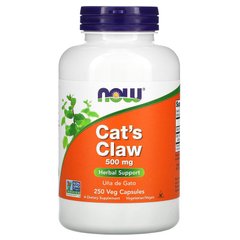Котячий кіготь (Cat's Claw), Now Foods, 500 мг, 250 капсул - фото