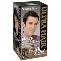 Комплекс для зростання оздоровлення Волосся для чоловіків, Nature's Plus, 60 таблеток - фото