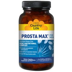 Средство от простатита для мужчин, Prosta-Max, Country Life, 200 таблеток - фото