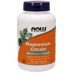 Цитрат магния, Magnesium Citrate, Now Foods, 120 капсул - фото