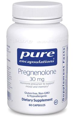 Прегненолон, Pregnenolone, Pure Encapsulations, 30 мг, 60 капсул - фото