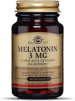 Мелатонін, Melatonin, Solgar, 3 мг, 60 таблеток - фото