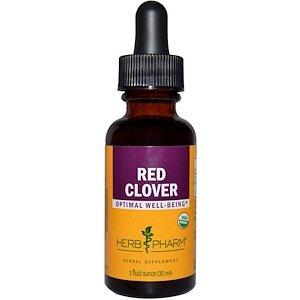 Красный клевер, экстракт, Red Clover, Herb Pharm, органик, 30 мл - фото