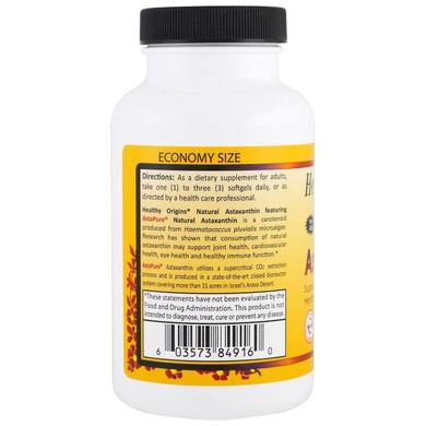 Астаксантин, Astaxanthin, Healthy Origins, 4 мг, 150 гелевих капсул - фото