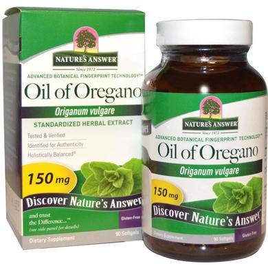 Масло орегано (Oil of Oregano), Nature's Answer, 150 мг, 90 капсул - фото