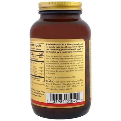 Вітамін С сложноэфирный (Естер С), Ester-C Plus Vitamin C, Solgar, 500 мг, 250 капсул - фото
