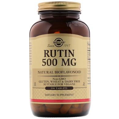 Рутин, Rutin, Solgar, 500 мг, 100 таблеток - фото