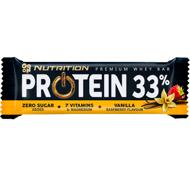 Батончик, Protein 33%, ваніль-малина, GoOn Nutrition, 50 г - фото