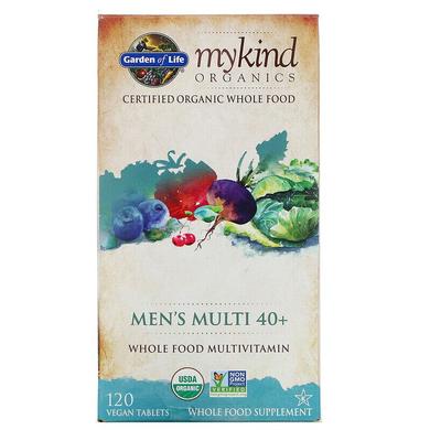 Витамины для мужчин, MyKind Organics, Men's Multi 40+, Garden of Life, 120 таблеток - фото