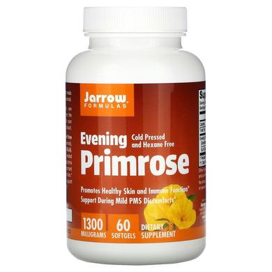 Масло вечірньої примули, (Evening Primrose), Jarrow Formulas, 1300 мг, 60 капсул - фото