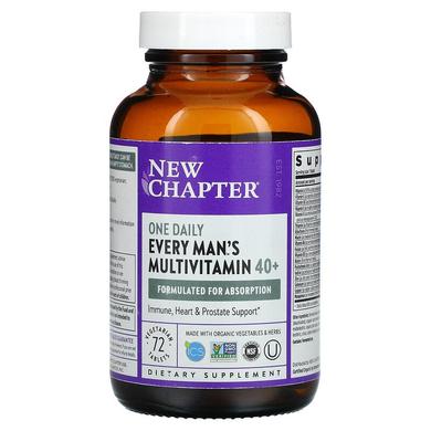 Мультивітамінний комплекс для чоловіків 40+, One Daily Multi, New Chapter, 1 в день, 72 таблетки - фото