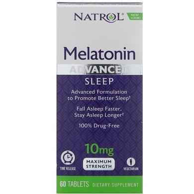 Мелатонін, Melatonin, Natrol, 10 мг, 60 таблеток - фото