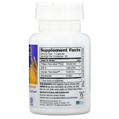 Ферменты для переваривания глютена, GlutenEase, Extra Strength, Enzymedica, 30 капсул - фото