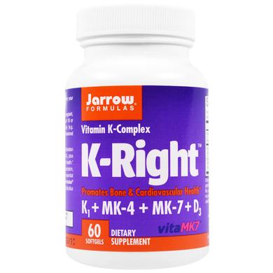 Формула вітаміну К, K-Right, Jarrow Formulas, 60 капсул - фото