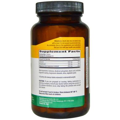 Магний цитрат, Magnesium Citrate, Country Life, 250 мг, 120 таблеток - фото
