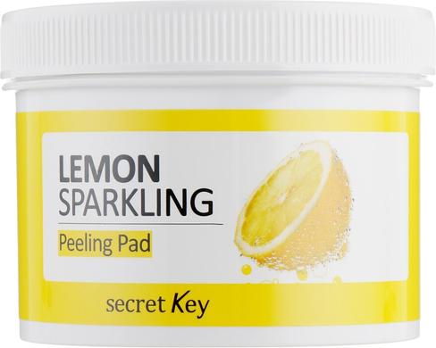 Диски ватные для пилинга, Lemon Sparkling Peeling Pad, Secret Key, 70 шт - фото