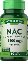Ацетилцистеїн, NAC, Nature's Truth, 1200 мг, 60 капсул - фото