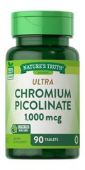 Пиколинат хрому, Chromium Picolinate, Nature's Truth 1000 мкг, 90 таблеток - фото