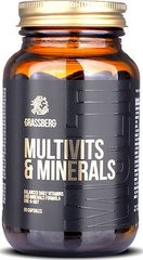 Мультивітаміни та мінерали, Multivits & Minerals, Grassberg, 60 капсул - фото