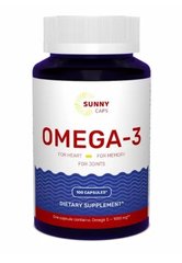 Омега-3, рыбий жир, Omega-3 Active Powerful, Sunny Caps, 1000 мг, 100 гелевых капсул - фото