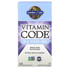 Витамины для мужчин, Garden of Life, 50+, 120 капсул - фото