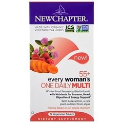 Мультивитамины для женщин 55+, One Daily Multi, New Chapter, 1 в день, 72 таблетки - фото