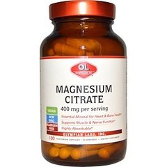 Цитрат магния, Magnesium Citrate, Olympian Labs Inc, 400 мг, 100 капсул - фото