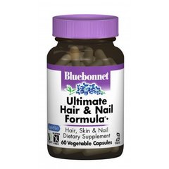 Остаточна формула для волосся і нігтів, Ultimate Hair & Nail Formula, Bluebonnet Nutrition, 60 гелевих капсул - фото