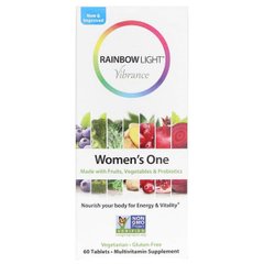 Поливитамины для женщин, Women's One Vibrance, Rainbow Light, 60 таблеток - фото