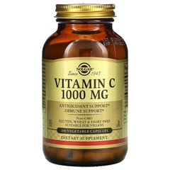 Вітамін С, Vitamin C, Solgar, 1000 мг, 100 капсул - фото