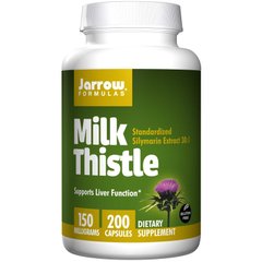 Расторопша (Milk Thistle), Jarrow Formulas, 150 мг, 200 капсул - фото
