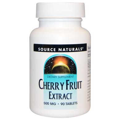 Екстракт дикої вишні (Cherry Fruit ), Source Naturals, 500 мг, 90 таблеток - фото