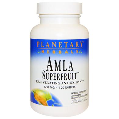 Амла, Amla Superfruit, Planetary Herbals, 500 мг, 120 таблеток - фото