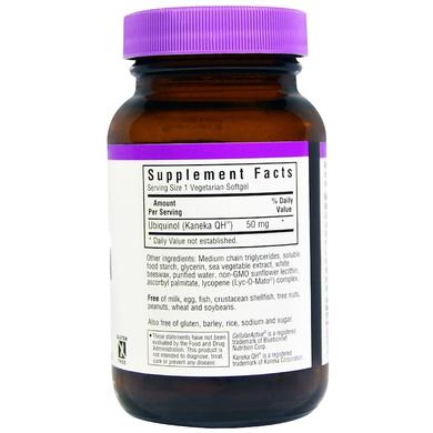 Убихинол CoQH, Ubiquinol, Bluebonnet Nutrition, 50 мг, 60 капсул - фото