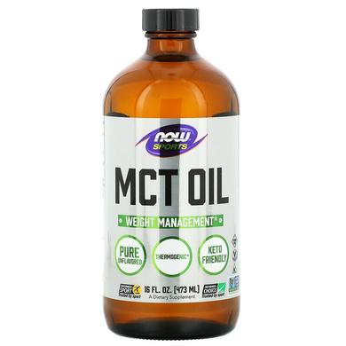 Масло МСТ, MCT Oil, Now Foods, Sports, 473 мл - фото