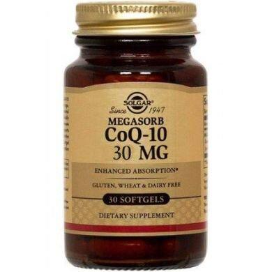 Коензим Q-10 Megasorb, 30 мг, Solgar, 30 капсул - фото