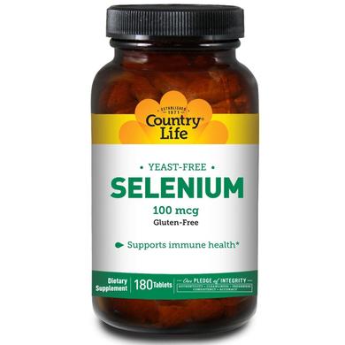 Селен (Selenium), Country Life, 100 мкг, 180 таблеток - фото