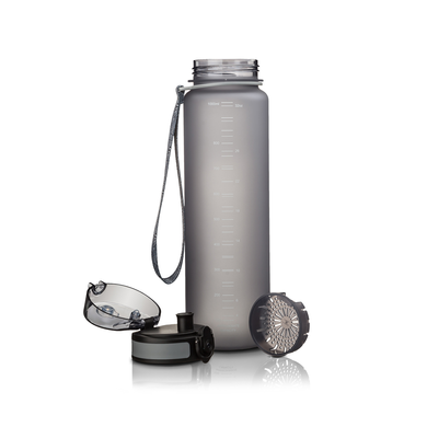 Пляшка для води, сіра, UZspace, 1000 мл - фото