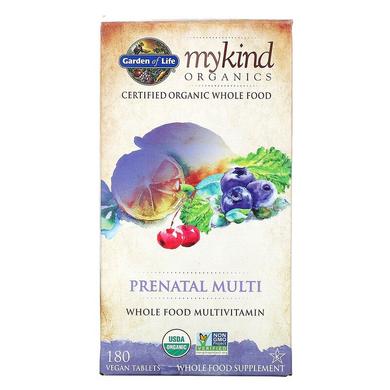Мультивитамины для беременных, MyKind Organics, Prenatal Multi, Garden of Life, 180 таблеток - фото