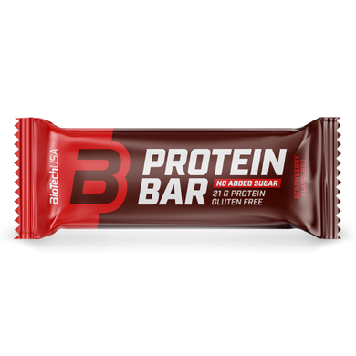 Батончик, Protein bar, BioTech USA, вкус клубника, 70 г - фото