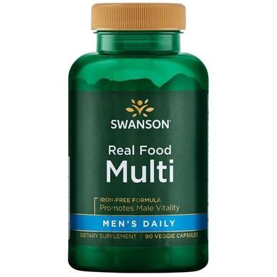 Мультивітаміни на кожен день для чоловіків, Ultra Real Food Multi, Swanson, 90 вегетаріанських капсул - фото
