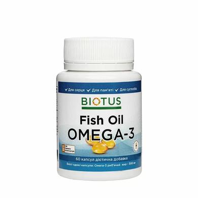 Омега-3 исландский рыбий жир, Omega-3 Fish Oil, Biotus, 60 капсул - фото