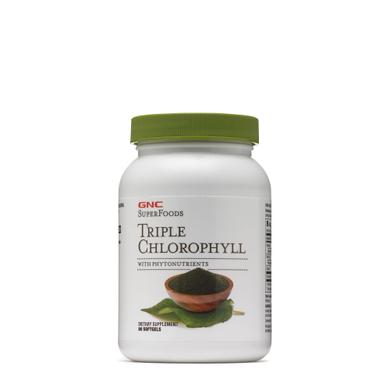 Хлорофіл, Triple Chlorphyll, Gnc, 90 гелевих капсул - фото