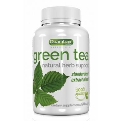 Зеленый чай, Green tea, Quamtrax, 90 капсул - фото